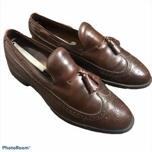 Allen Edmonds Manchester Wingtip Oxford Dress Shoes Brown Leather 10 C Business